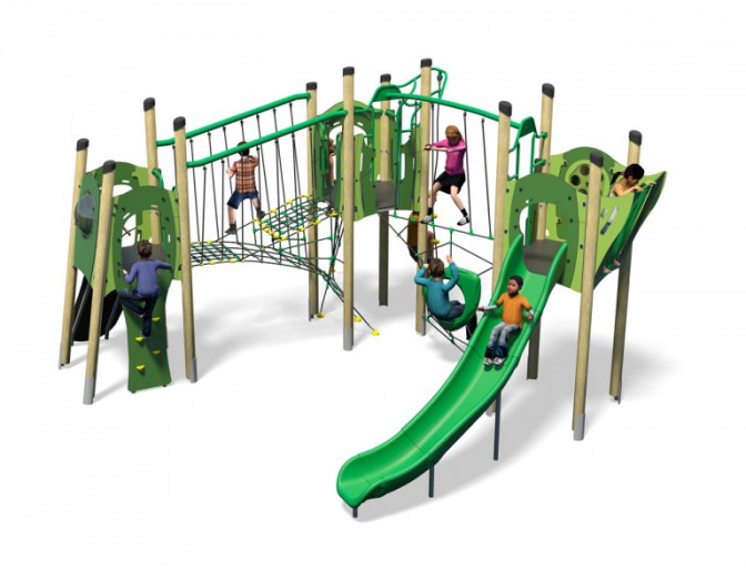 Boogie-Woogie-Plus-All-Green-Inc-Kids-Plastic-Slide