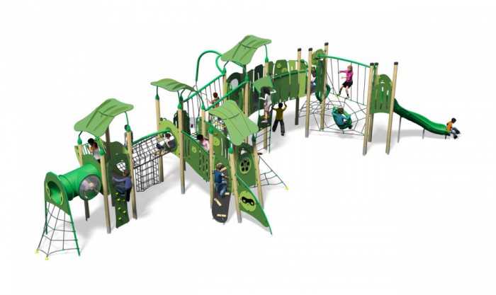 Dubstep-Plus-All-Green-Inc-Roofs-Inc-Kids-Plastic-Slide