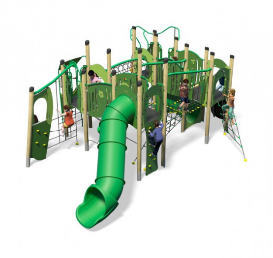 Heavy-Metal-Plus-All-Green-Inc-Kids-Plastic-Slide