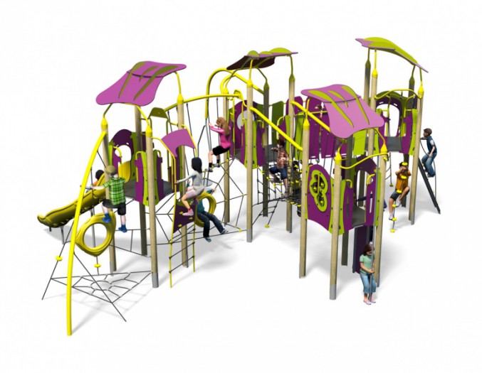 Jumping-Jive-Plus-Cyclam-Lime-Inc-Roof-Inc-Kids-Plastic-Slide