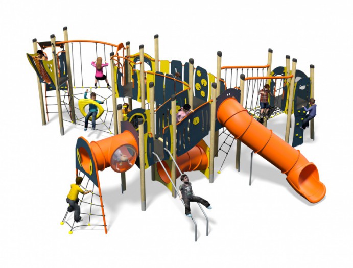 Rock-n-Roll-Plus-Blue-Yellow-Inc-Kids-Plastic-Slide