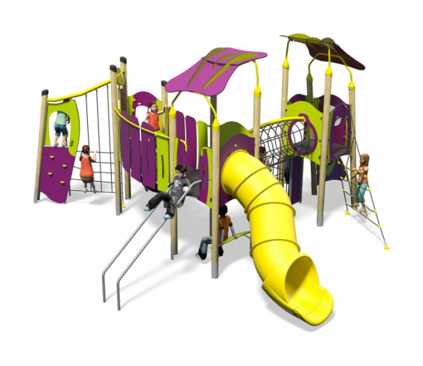 Tribal-Plus-Cyclam-Lime-Inc-Roofs-Ic-Kids-Plastic-Slide