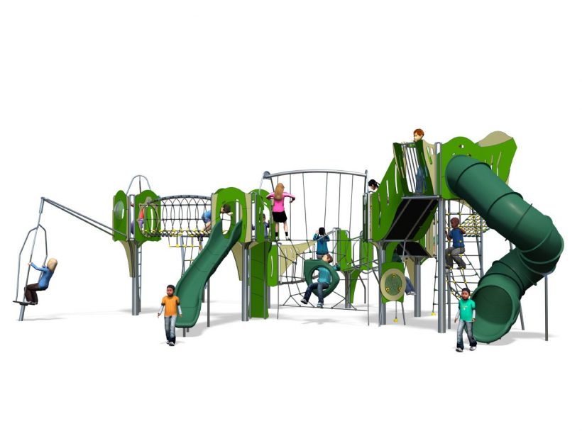 los_angeles_plus-all_green-plastic_slide-kids