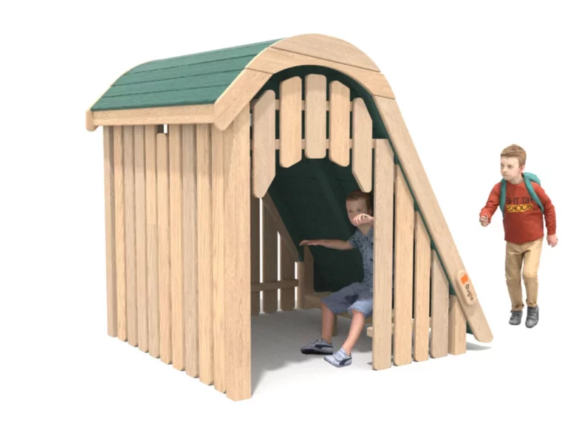 Maisonnette Robinier vertes fermé