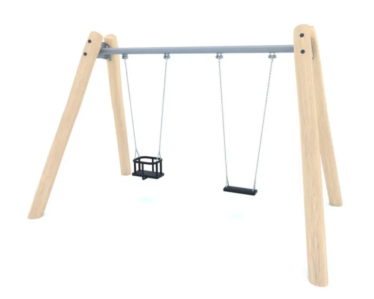 Balançoire Double Simple Robinier 3