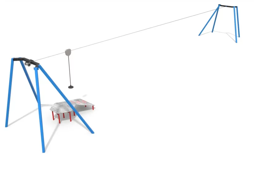 Tyrolienne Horizon Bleu Acier 22m