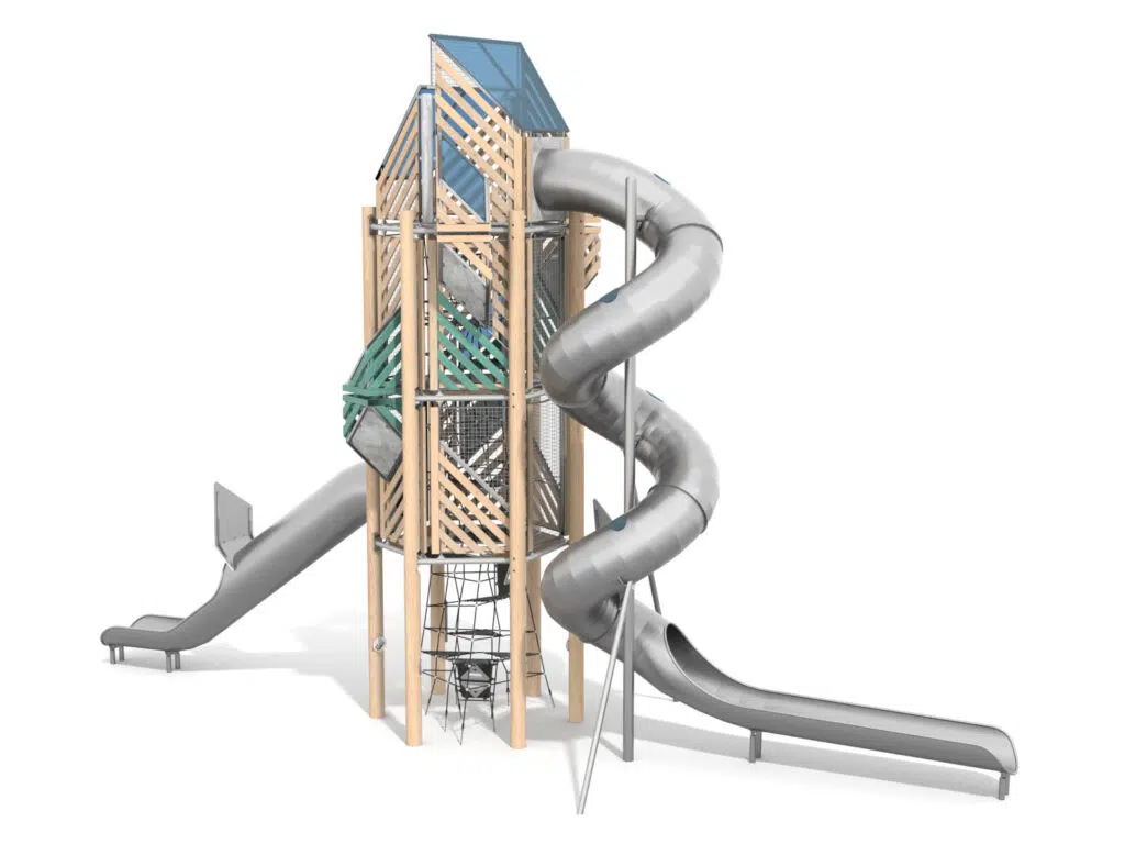 Tour Solaire Toboggan Duo Robinier