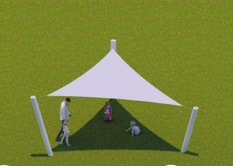 Voile triangulaire de 6 x 6 m*