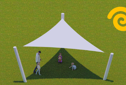 Voile triangulaire de 7 x 7 m*