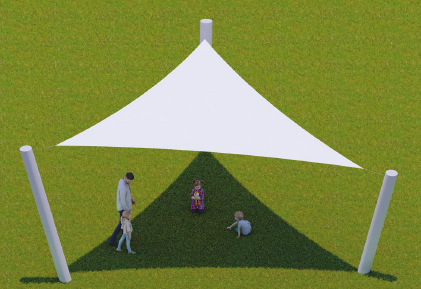 Voile triangulaire de 8 x 8 m*