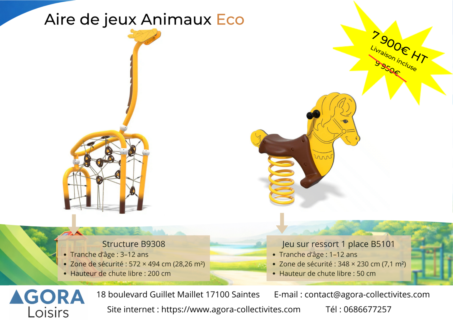 Offre aire de jeux Animaux Eco