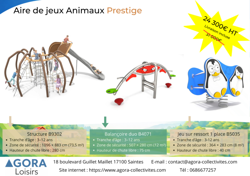 Offre aire de jeux Animaux Prestige