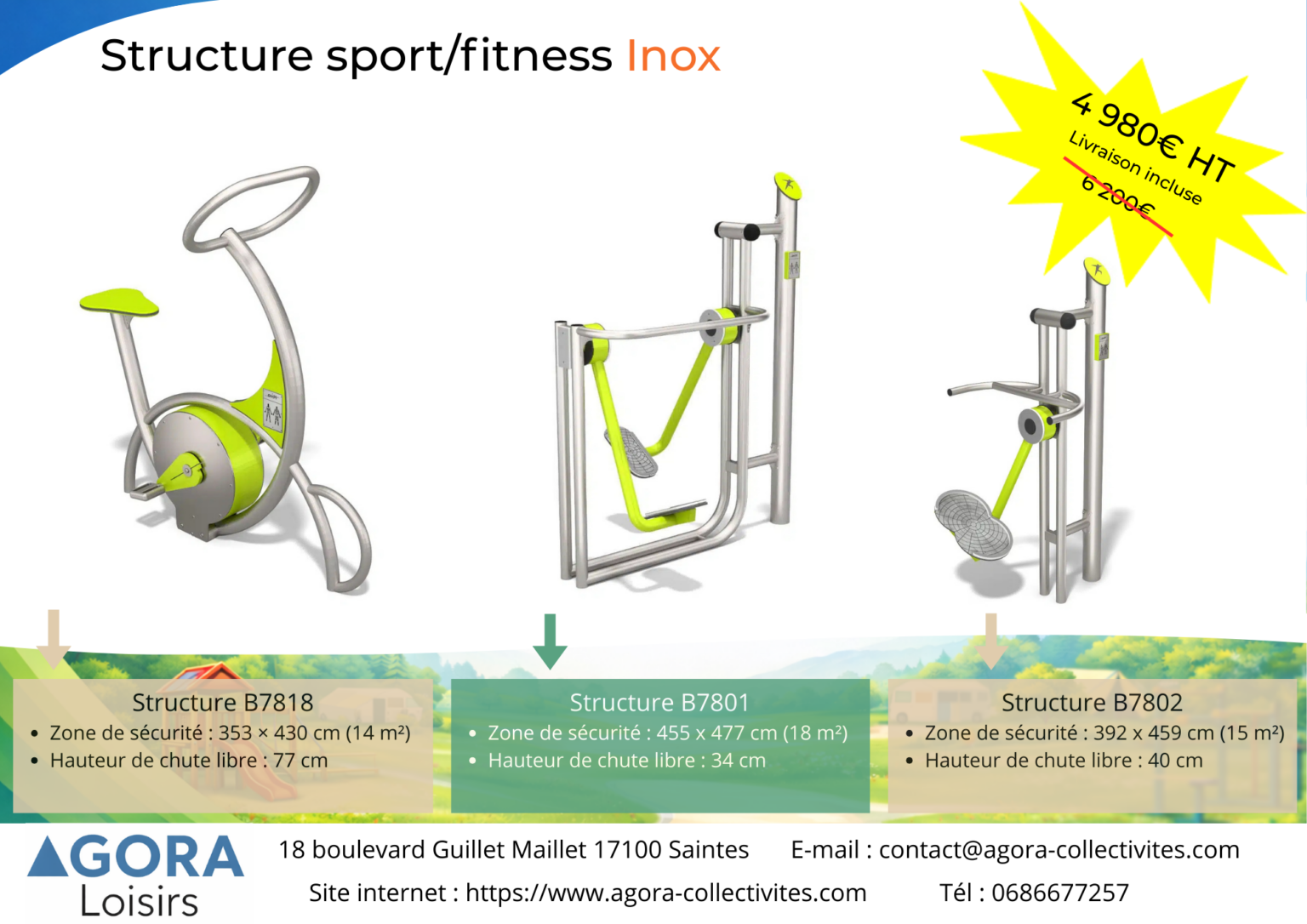 Offre sport/fitness inox